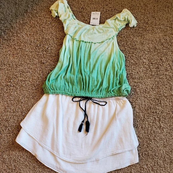 NWT Free People Cora Lee Ombre Top Women's Large On/Off Shoulders Tank - Picture 3 of 8